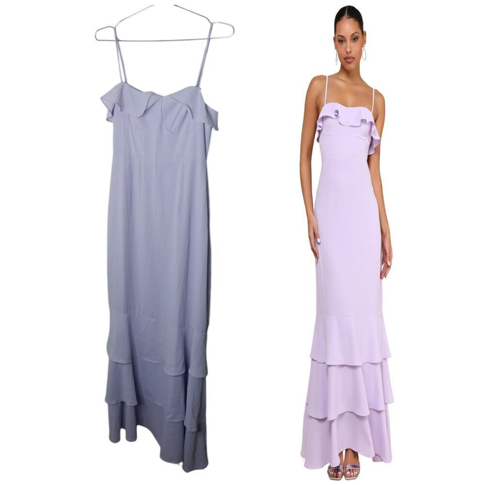 New without Tags Lulus Lavender Sleeveless Tiered Maxi Dress SZ S